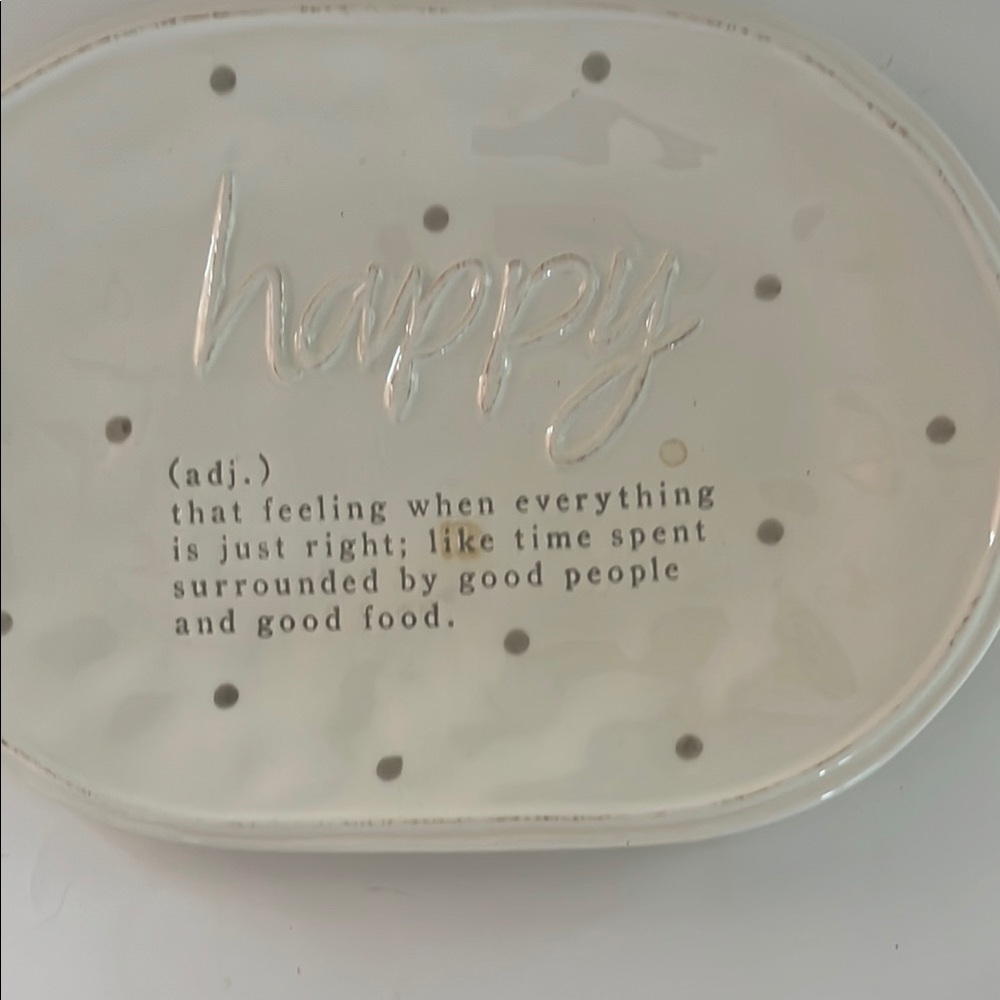 Mud Pie Classic Cream Ceramic Dish